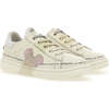 Spray Mickey Logo Sneakers, Gold - Sneakers - 1 - thumbnail