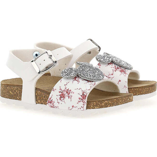 Mickey Mouse Logo Sandals, White