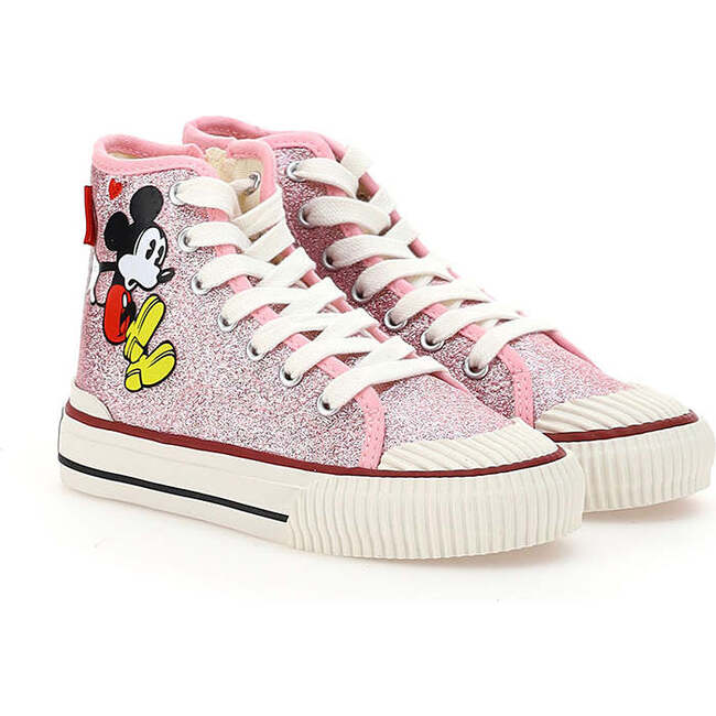 Mickey High Top Sneakers, Pink