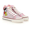 Mickey High Top Sneakers, Pink - Sneakers - 1 - thumbnail