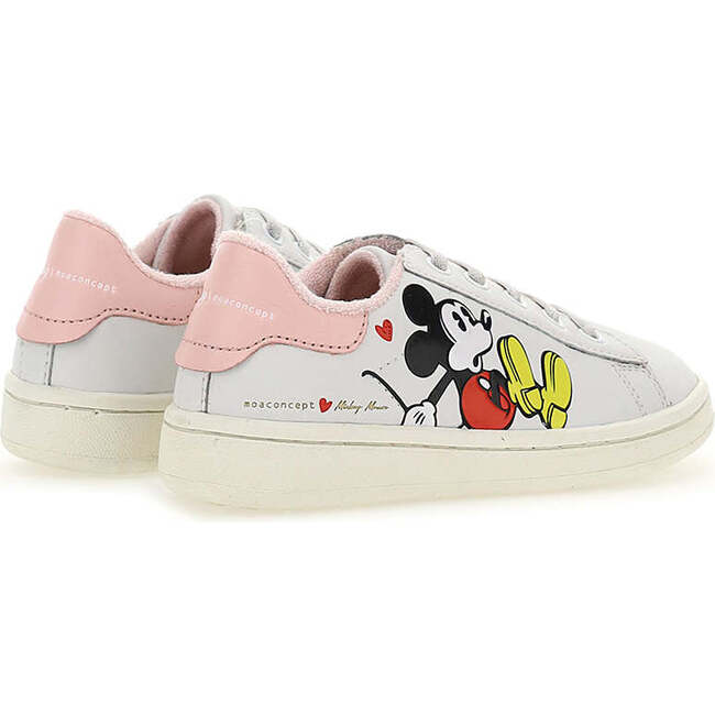 Mickey Tab Laced Sneakers, White - Sneakers - 3