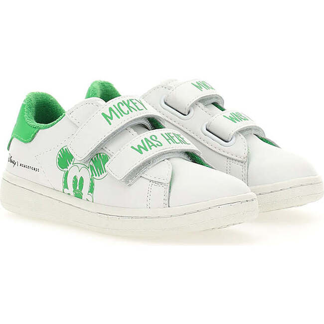 Trim Mickey Velcro Sneakers, Green