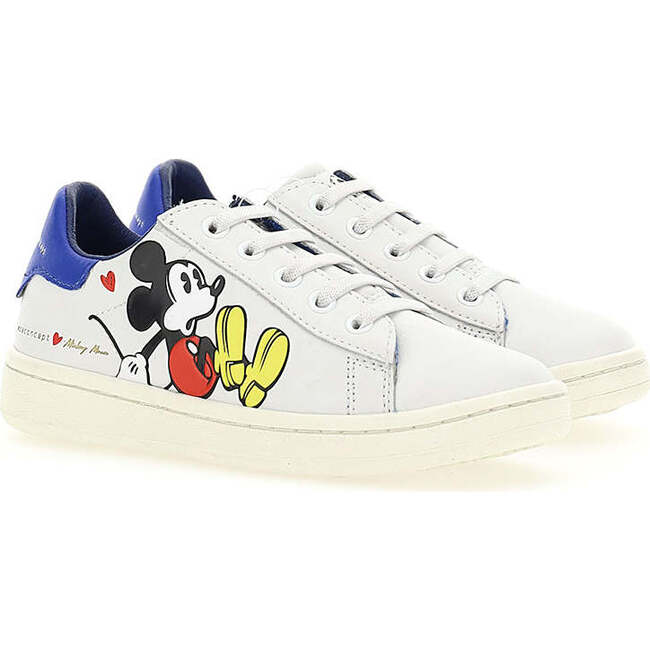 Mickey Blue Tab Sneakers, White - Sneakers - 1