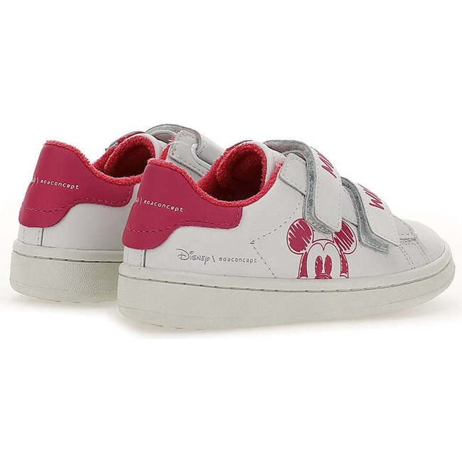 Trim Mickey Velcro Sneakers, Pink - Sneakers - 3
