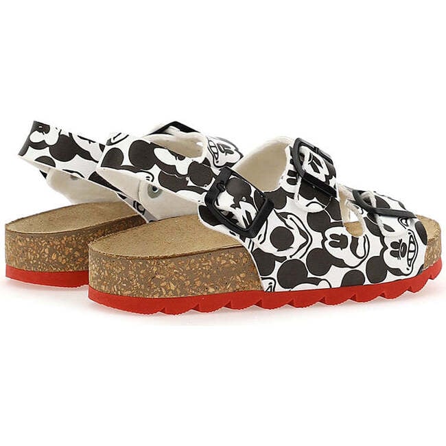 Mickey Mouse Red Sole Sandals, White - Sandals - 3