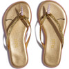 Mini Unicorns Golden Sparkles, Gold - Sandals - 1 - thumbnail