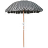 Premium Beach Umbrella, Vintage Green Checker - Outdoor Home - 1 - thumbnail
