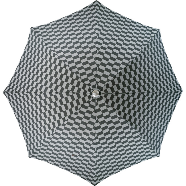 Premium Beach Umbrella, Vintage Green Checker - Outdoor Home - 4