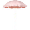 Premium Beach Umbrella, Vintage Pink Checker - Outdoor Home - 1 - thumbnail