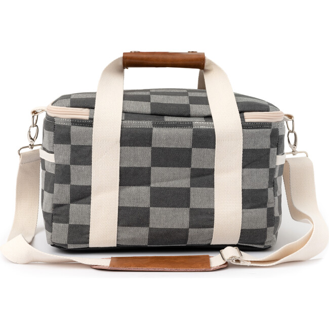 Premium Beach Cooler, Vintage Green Checker - Outdoor Home - 4