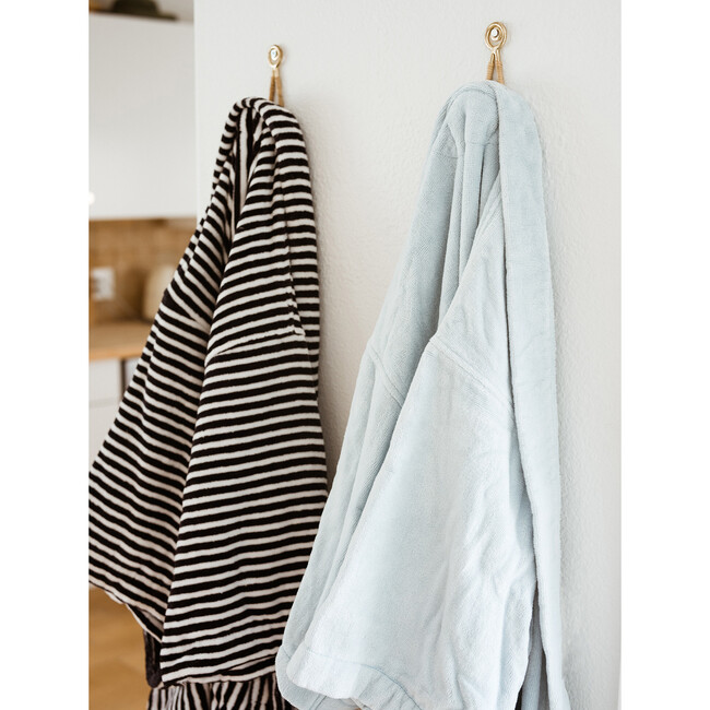 Luxury Robe & Slipper Set, Lauren's Navy Stripe - Mixed Accessories Set - 3