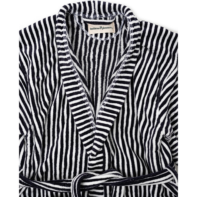 Luxury Robe & Slipper Set, Lauren's Navy Stripe - Mixed Accessories Set - 6