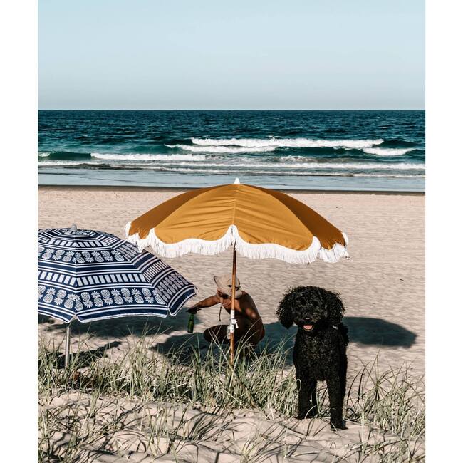 Holiday Lightweight Beach Umbrella, Vintage Gold - Outdoor Home - 5