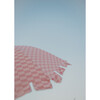 Premium Beach Umbrella, Vintage Pink Checker - Outdoor Home - 4