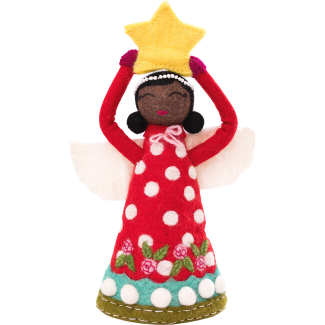 Simone Angel Tree Topper, Red - Tree Toppers - 1