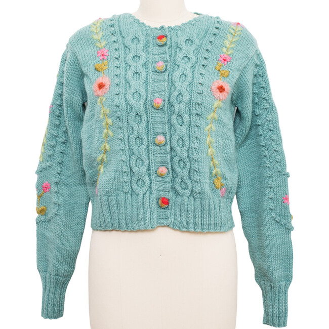 Women's Adeline  Sweater, Turquoise