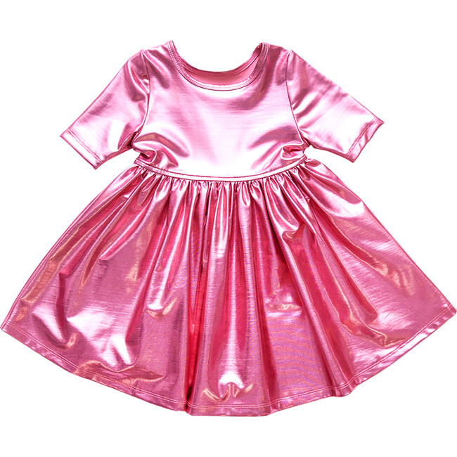 Steph Dress, Pink Lamé