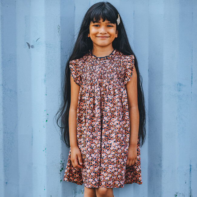 Stevie Dress, Navy Ditsy Floral - Dresses - 3