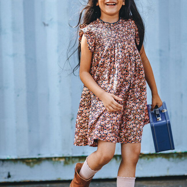 Stevie Dress, Navy Ditsy Floral - Dresses - 4