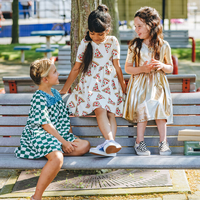 Coco Dress, Evergreen Check - Dresses - 3