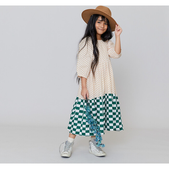Danielle Maxi Dress, Mixed Check - Dresses - 4