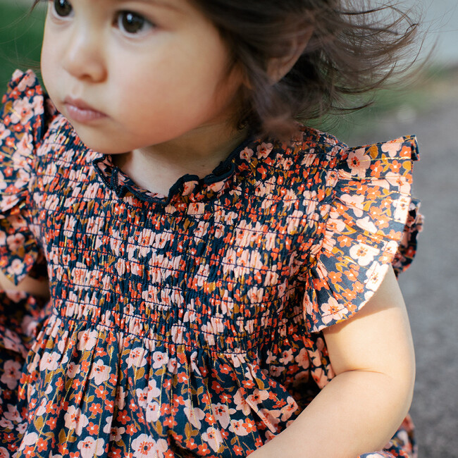 Stevie Dress Set, Navy Ditsy Floral - Dresses - 3