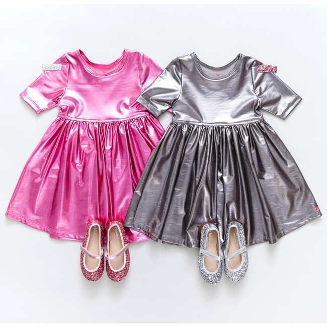 Steph Dress, Silver Llamé - Dresses - 4