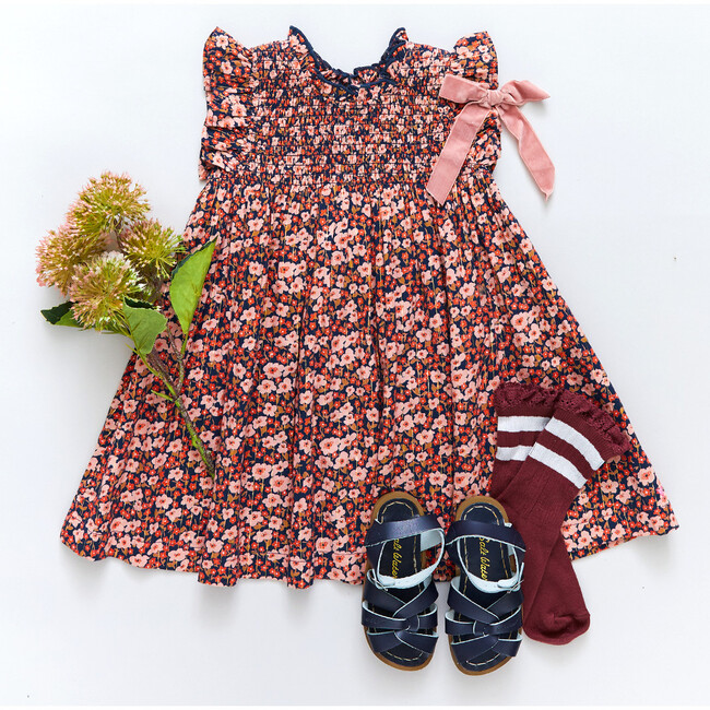 Stevie Dress, Navy Ditsy Floral - Dresses - 6