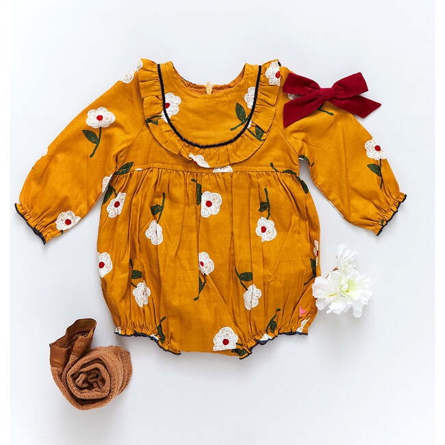 Eileen Bubble, Gold Flower - Rompers - 6