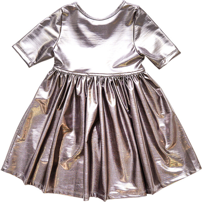 Steph Dress, Silver Llamé - Dresses - 5