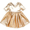 Steph Dress, Gold Lamé - Dresses - 5