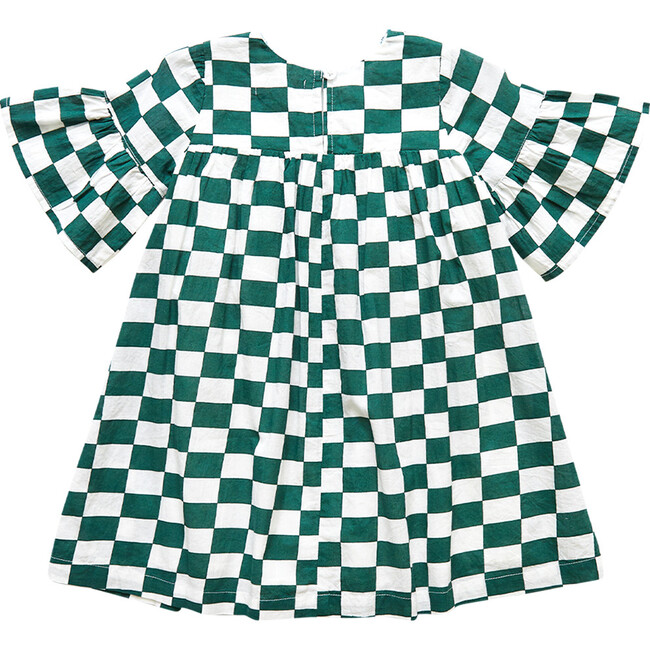Coco Dress, Evergreen Check - Dresses - 7