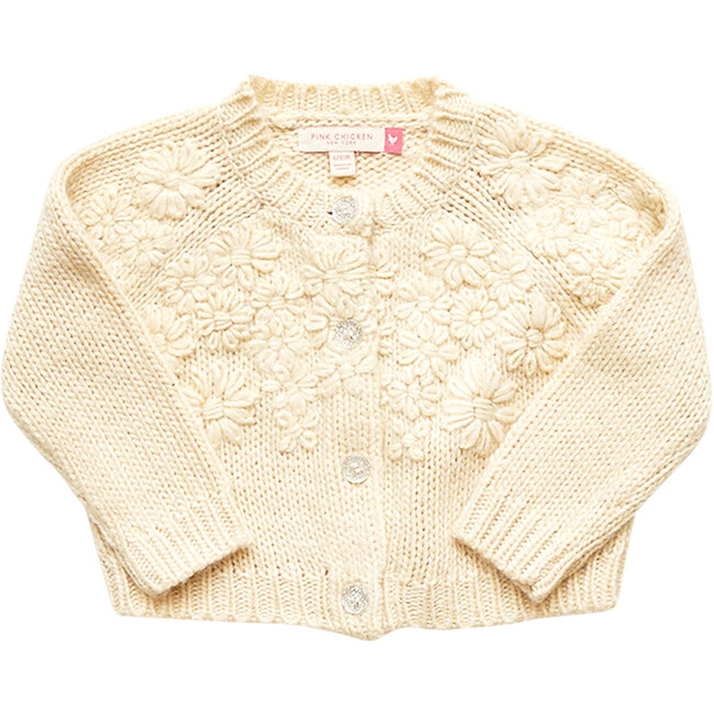 Blossom Sweater, Cream - Sweaters - 1