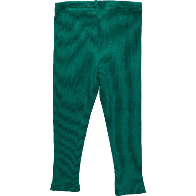 Organic Rib Legging, Evergreen - Leggings - 3