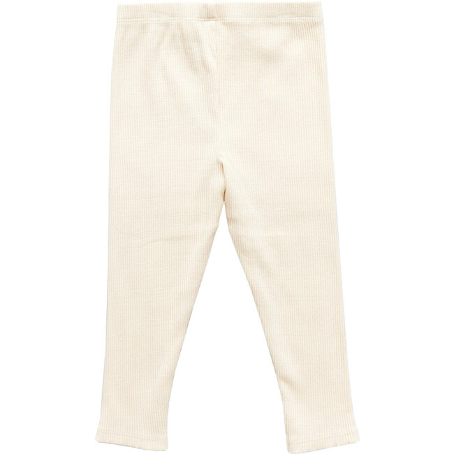 Organic Rib Legging, Cream