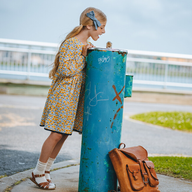 Amma Dress, Golden Ditsy Floral - Dresses - 6