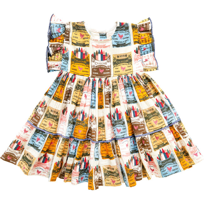 Kit Dress, Multi Crayons - Dresses - 1