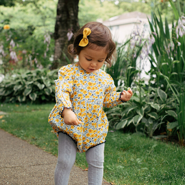 Amma Bubble, Golden Ditsy Floral - Rompers - 2