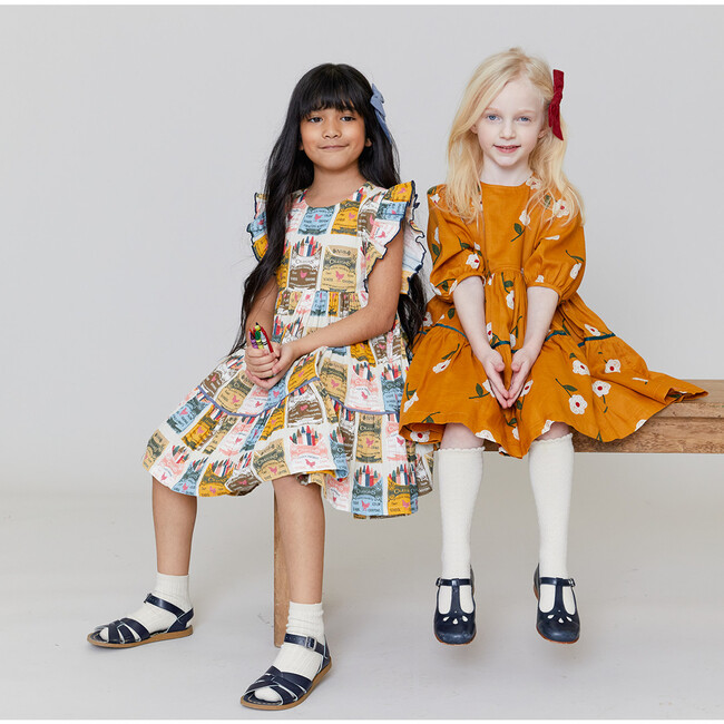 Maribelle Dress, Gold Flower - Dresses - 4