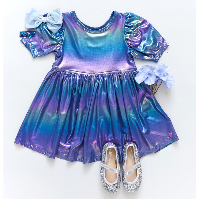 Laurie Dress, Iridescent Blue - Dresses - 4