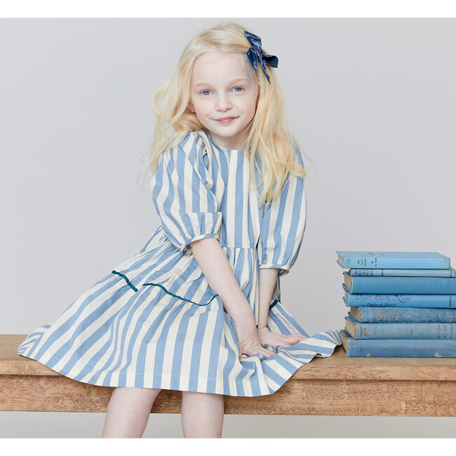 Maribelle Dress, Sky Stripe - Dresses - 5