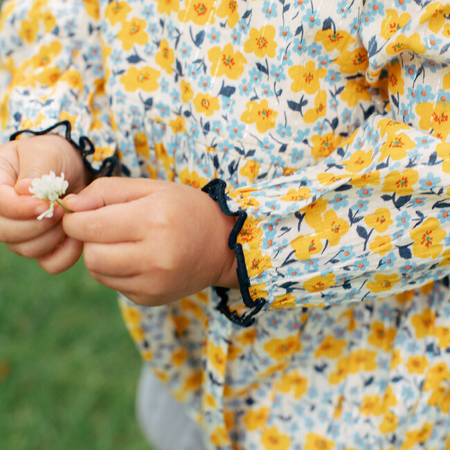 Amma Bubble, Golden Ditsy Floral - Rompers - 6