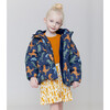 Kids Pete Puffer, Navy T-Rex - Jackets - 3