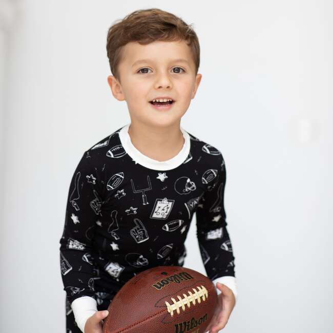 Midnight Football 2-Piece Bamboo Pajamas - Pajamas - 3
