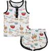 Happy Dumplings Bamboo Tank and Shorts Set - Mixed Apparel Set - 1 - thumbnail