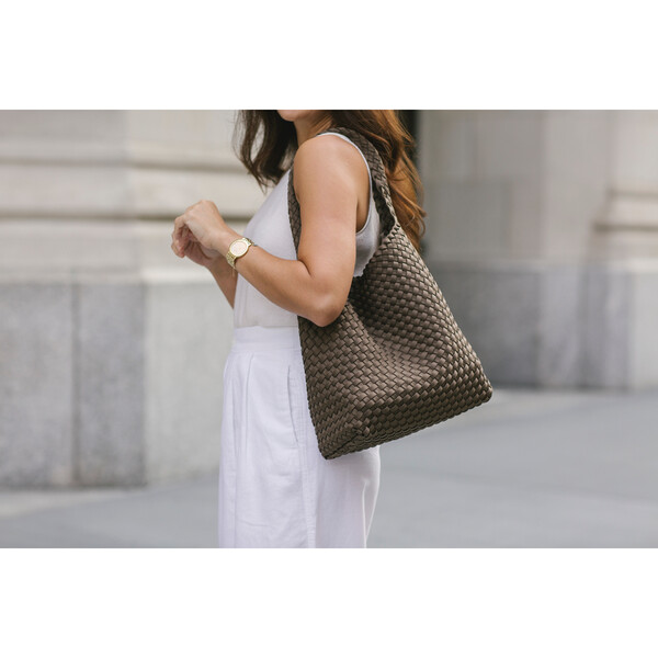 Women's Nomad Medium Handwoven Hobo, Mink - OS - Naghedi NYC