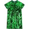 Coco Sequin Girls Party Dress, Emerald Green - Dresses - 1 - thumbnail
