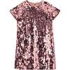 Coco Sequin Girls Party Dress, Blush Pink - Dresses - 1 - thumbnail