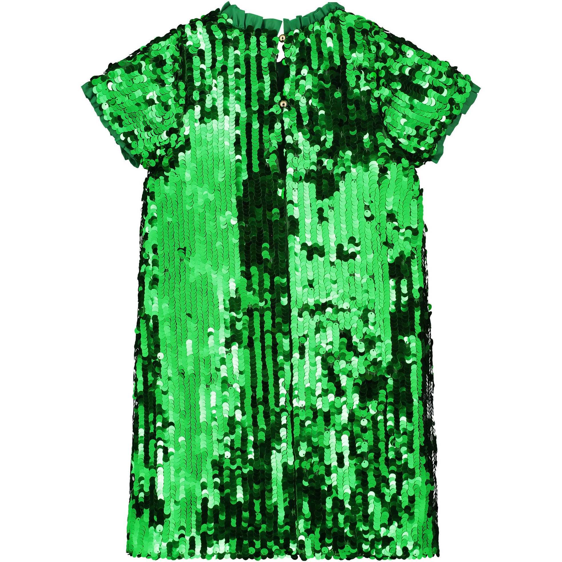 green emerald velvet dress Kids Girls Emerald Green One Shoulder Glittery Party Dress