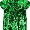 Coco Sequin Girls Party Dress, Emerald Green - Dresses - 4